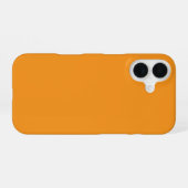 鮮やかなオレンジ色のiPhoneケース iPhone 16ケース (裏面横)
