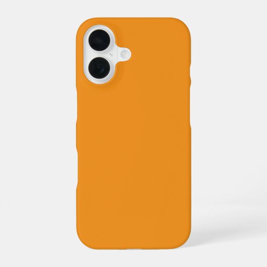鮮やかなオレンジ色のiPhoneケース iPhone 16ケース (裏面)