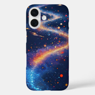 鮮やかなオレンジ色Pで息をのむような超現実的な風景 iPhone 16ケース