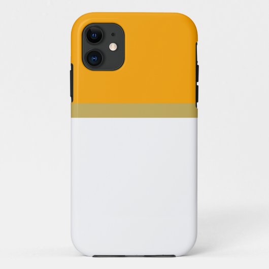 鮮やかなオレンジ×ゴールド×ホワイトのカラーブロック Case-Mate iPhoneケース (裏面)
