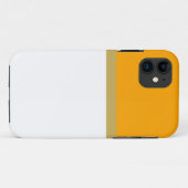 鮮やかなオレンジ×ゴールド×ホワイトのカラーブロック Case-Mate iPhoneケース (裏面(横))
