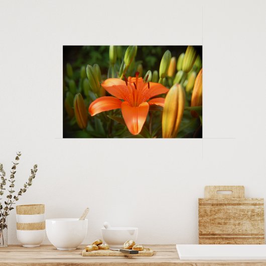 鮮やかなオレンジ ポスター (キッチン)