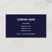 鮮やかなオレンジ、緑、ネイビーブルーの名刺 名刺 (裏面)