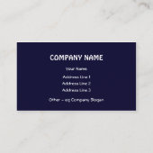 鮮やかなオレンジ、緑、ネイビーブルーの名刺 名刺 (裏面)