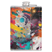 鮮やかなカオス・スプラッシュ・グラフィティ フラスク (裏面)