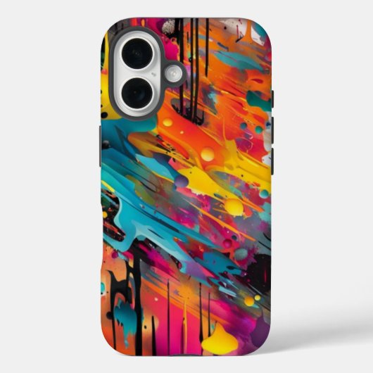 鮮やかなカオス スプラッシュ グラフィティ Case-Mate iPhoneケース (裏面)