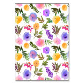 鮮やかなカジュアルマゼンタバイオレットイエロー テーブルナンバー (裏面)