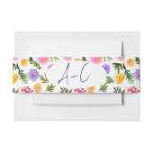 鮮やかなカジュアルマゼンタバイオレットイエロー 招待状ベリーバンド (正面例)