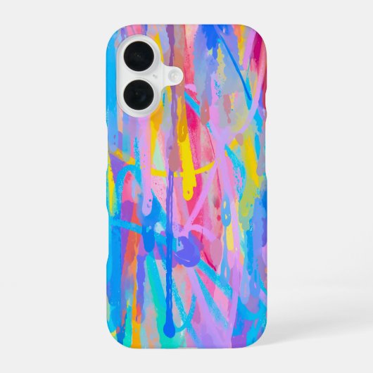 鮮やかなカスケード iPhone 16ケース (裏面)