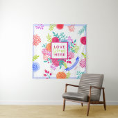 鮮やかなカラフルなボールドスプリング フラワースケッチブーケ タペストリー (インサイチュ)