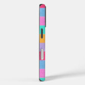 鮮やかなカラフルなレトロストライプ Case-Mate iPhoneケース (裏面 / 右)