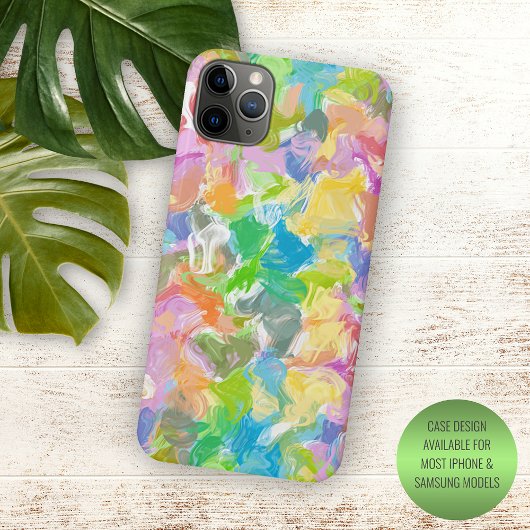 鮮やかなカラフルな夏のペイントスプラッターアートパターン Case-Mate iPhoneケース