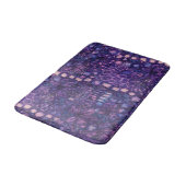 鮮やかなカラフルな抽象的な花柄 バスマット (アングル)