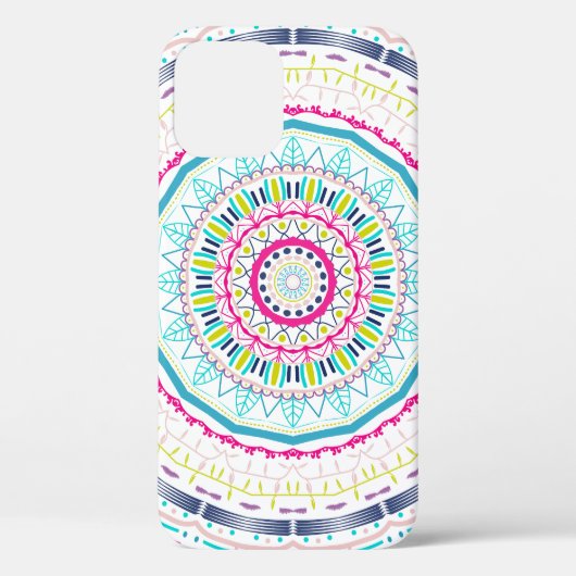 鮮やかなカラフルな曼荼羅アート Case-Mate iPhoneケース (裏面)