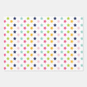 鮮やかなカラフルな誕生日パーティー ラッピングペーパーシート (正面3)