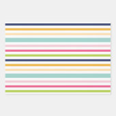 鮮やかなカラフルな誕生日パーティー ラッピングペーパーシート (正面)