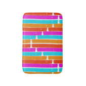 鮮やかなカラフルのストライプのデザイン-バス・マット バスマット (正面縦)