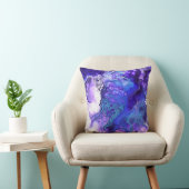 鮮やかなカラフルバイオレットブルーパープル抽象芸術アート クッション (椅子)