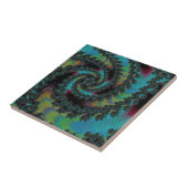 鮮やかなカラフルピンホイールカーペットフラクタル抽象芸術 タイル (側面)