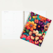 鮮やかなカラフルヴィンテージ花 プランナー手帳 (ディスプレー)