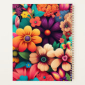 鮮やかなカラフルヴィンテージ花 プランナー手帳 (裏面)