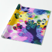 鮮やかなカラフル抽象芸術アートラッピング紙 ラッピングペーパー (アンロールド)