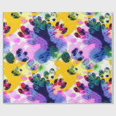 鮮やかなカラフル抽象芸術アートラッピング紙 ラッピングペーパー (フラット)