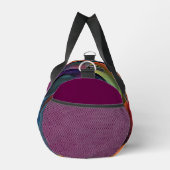 鮮やかなカラフル抽象芸術パターン、モノグラム ダッフルバッグ (右)