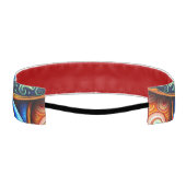 鮮やかなカラフル渦 アスレチックヘッドバンド (裏面)