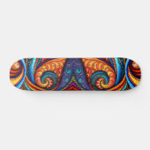 鮮やかなカラフル渦 スケートボード (横)