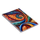 鮮やかなカラフル渦 ノートブック (右側)