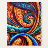 鮮やかなカラフル渦 プランナー手帳 (裏面)