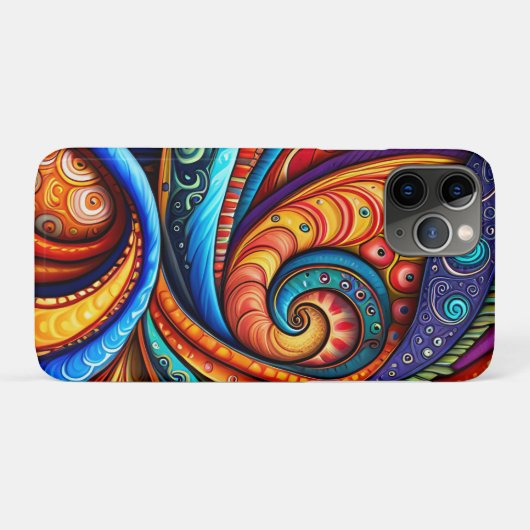 鮮やかなカラフル渦 Case-Mate iPhoneケース (裏面(横))