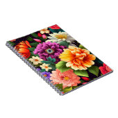 鮮やかなカラフル花 ノートブック (右側)