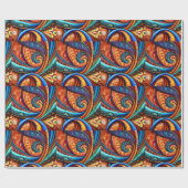 鮮やかなカラフルSWirls ラッピングペーパー (フラット)