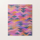 鮮やかなカラーはっきりしたの明るい三角形と抽象芸術三角形 ジグソーパズル (縦)