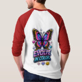 鮮やかなカラースプラッシュ Tシャツ (裏面)