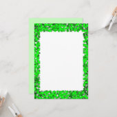 鮮やかなカラー抽象デザインアートグリーンフォージーズDIY カード (正面/裏面インサイチュ)