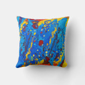 鮮やかなカラー抽象芸術アートワーク クッション (裏面)