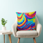 鮮やかなカラー渦 クッション (椅子)