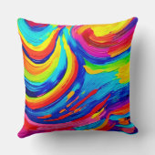 鮮やかなカラー渦 クッション (裏面)