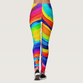 鮮やかなカラー渦 レギンス (裏面)