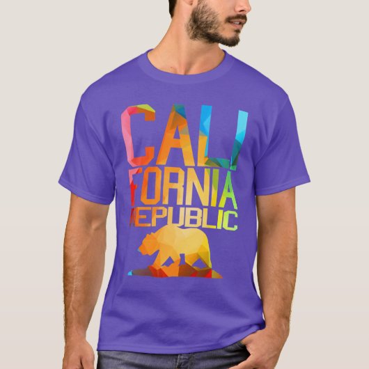 鮮やかなカリフォルニア共和国ベア Tシャツ (正面)