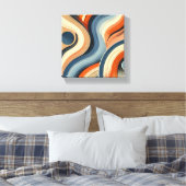 鮮やかなカーブ キャンバスプリント (インサイチュ (寝室))