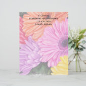 鮮やかなガーベラカスタマイズ可能なレターヘッド レターヘッド (スタンド正面)