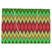 鮮やかなギフトバッグで、緑、赤、黄色の様々な色の ラージペーパーバッグ (裏面)