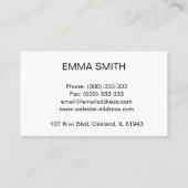 鮮やかなギンガムチェックのキュートな名刺 名刺 (裏面)