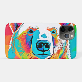 鮮やかなクマのヘッドアート iPhone 11 PROケース