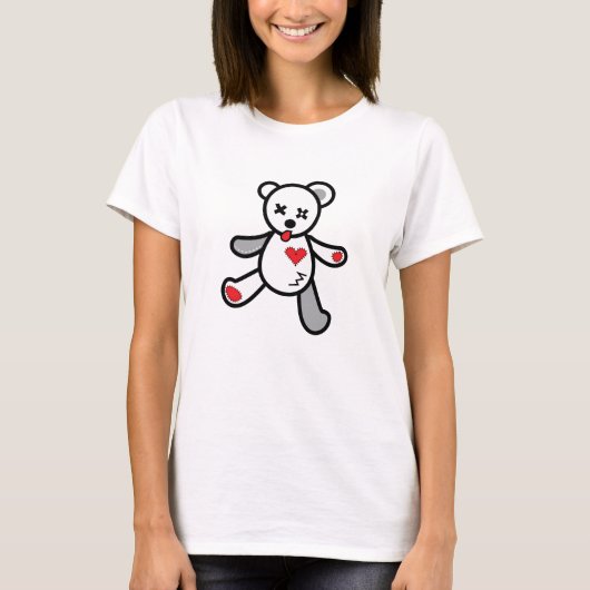 鮮やかなクマの白 Tシャツ (正面)