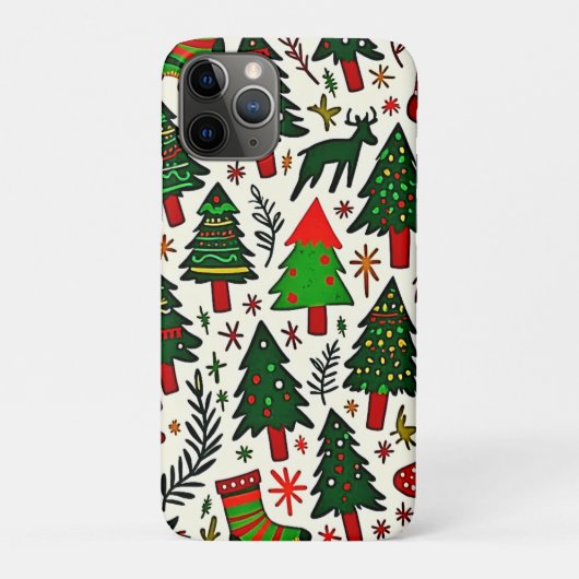 鮮やかなクリスマスパターンアートプリント Case-Mate iPhoneケース (裏)